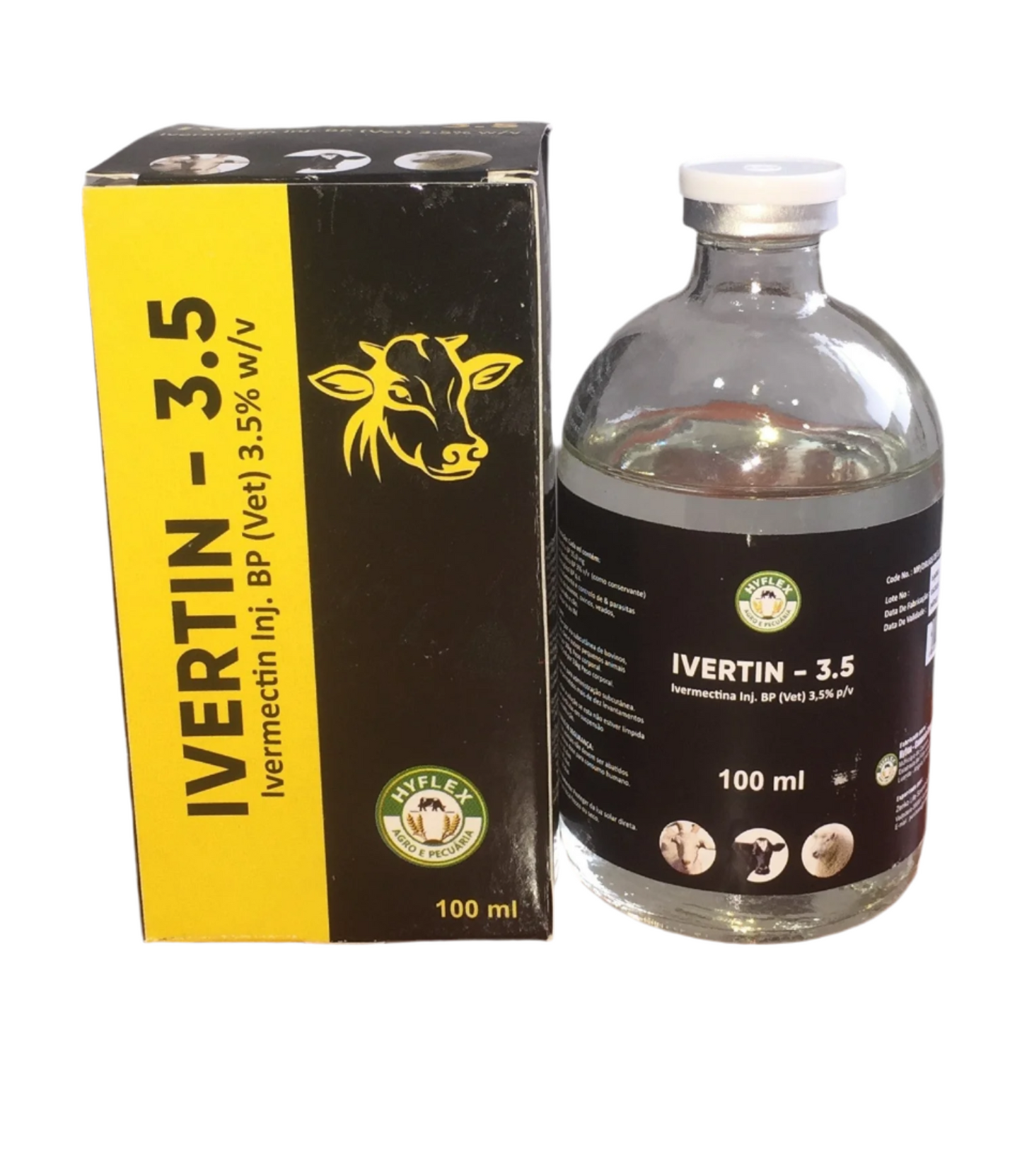 IVERTIN-IVERMECTINA 3.5% 100ML INJEÇÃO CX-10