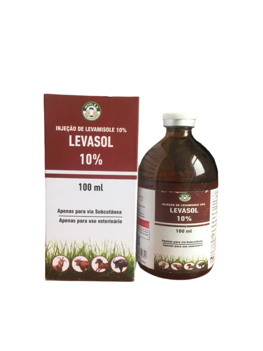 LEVASOL-LEVAMISOL 10% INJEÇÃO 100ML CX-10