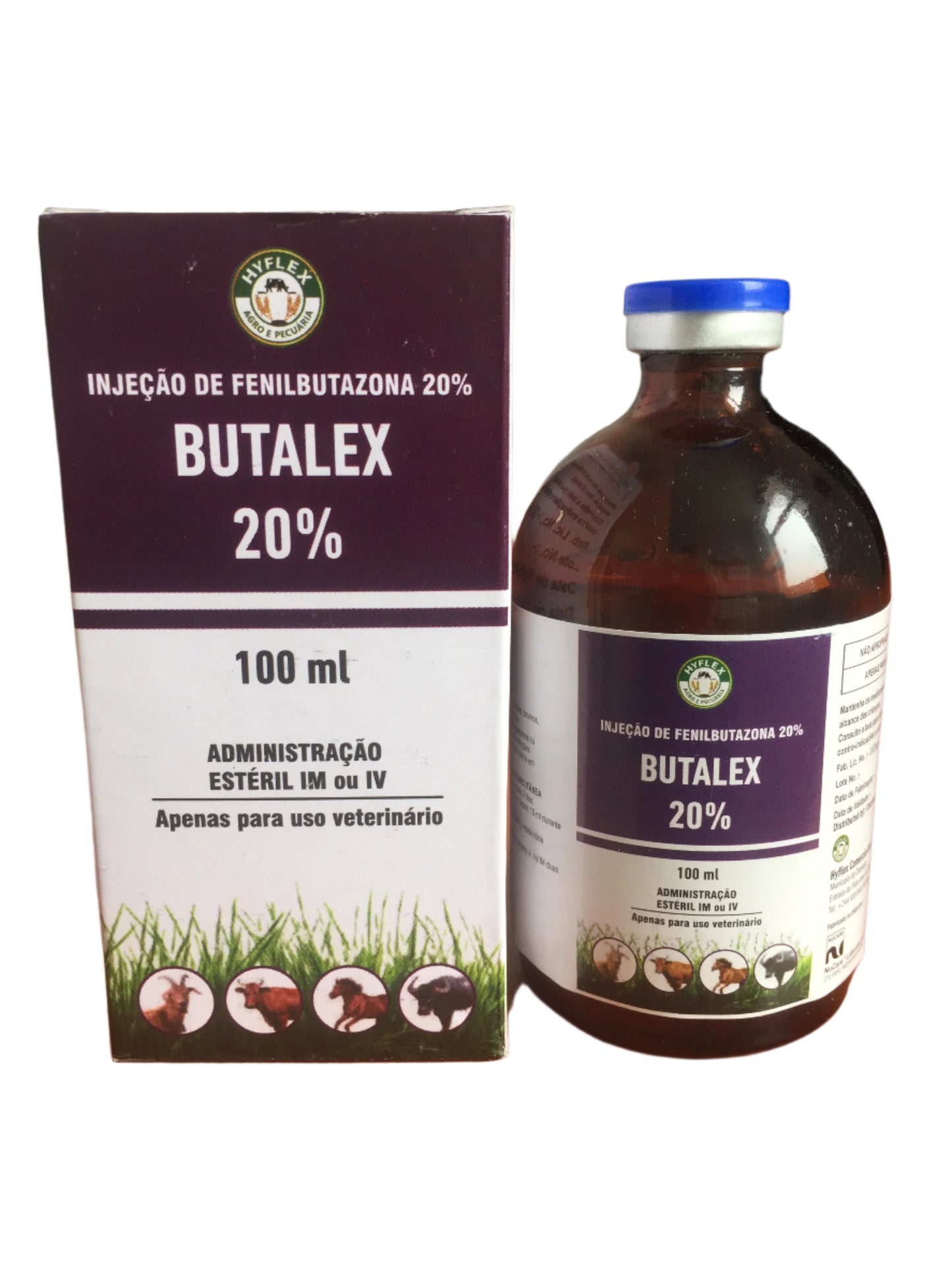 BUTALEX- FENILBUTAZONA 20% INJEÇÃO 100ML CX-10